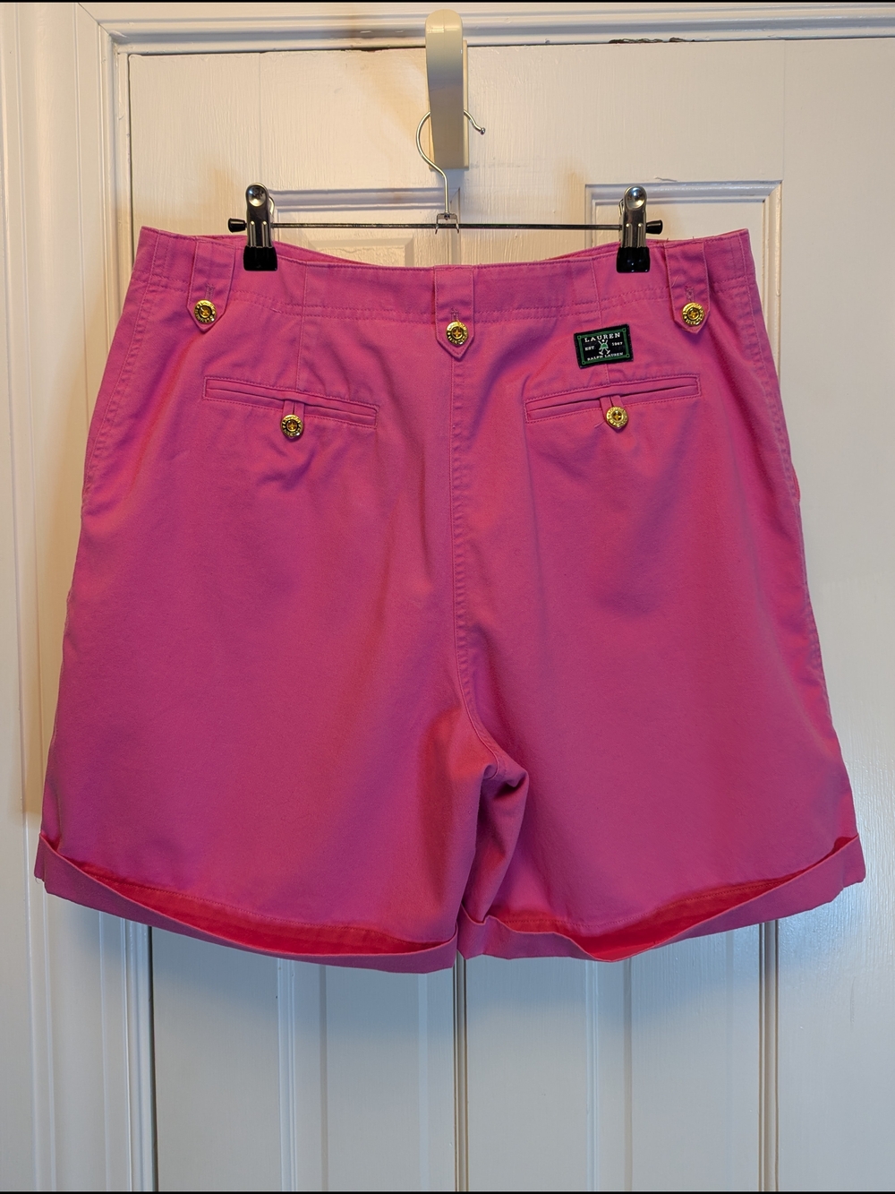 Lauren Ralph Lauren Pink Cuffed Bermuda Shorts - Picture 2 of 7